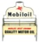 MOBILOIL WORLD'S BEST KNOWN QUALITY MOTOR OIL TIN QUART CAN DISPLAY RACK W/ SIGNS.