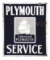 CHRYSLER PLYMOUTH SERVICE PORCELAIN SIGN W/ SHIP GRAPHICS.