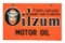OILZUM MOTOR OIL TIN SERVICE STATION OIL CAN RACK SIGN.