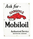 ASK FOR GARGOYLE MOBILOIL PORCELAIN SERVICE STATION CABINET SIGN.