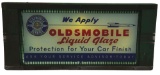 OLDSMOBILE LIQUID GLAZE FINISH GLASS FACE NEON DEALERSHIP DISPLAY.