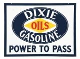 DIXIE POWER TO PASS GASOLINE & MOTOR OILS SERVICE STATION SIGN.