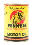 PENN BEE MOTOR OIL ONE QUART CAN W/ BEE GRAPHIC.