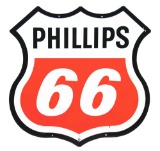 PHILLIPS 66 GASOLINE PORCELAIN SERVICE STATION SIGN.