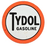 TYDOL GASOLINE PORCELAIN SERVICE STATION SIGN.