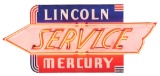 LINCOLN & MERCURY SERVICE DIE CUT PORCELAIN NEON SIGN.
