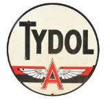 TYDOL GASOLINE PORCELAIN SIGN W/ FLYING A GRAPHIC.