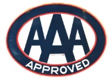 AUTO CLUB AAA APPROVED PORCELAIN SIGN.