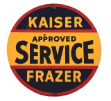 KAISER FRAZIER APPROVED SERVICE PORCELAIN SIGN.