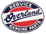 OVERLAND GENUINE PARTS & SERVICE PORCELAIN SIGN.