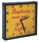 RAYBESTOS BRAKE SERVICE FOR SAFETY SERVICE STATION CLOCK.