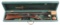 (A) CASED W. HUDSON PERCUSSION SNIPER RIFLE WITH BAHN FREI BAYONET, POSSIBLY TURNER USED.