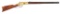 (A) WINCHESTER FIRST MODEL 1866 FLATSIDE LEVER ACTION RIFLE.