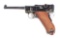 (C) DWM 1906 COMMERCIAL LUGER SEMI AUTOMATIC PISTOL.
