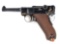 (C) DWM 1920 COMMERCIAL GRIP SAFETY LUGER SEMI AUTOMATIC PISTOL.
