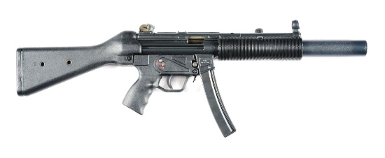 (N) H&K MP5SDA2 MACHINE GUN (PRE-86 DEALER SAMPLE) WITH MATCHING SERIAL H&K SUPPRESSOR (SUPPRESSOR).