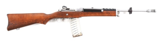 (N) EXCEPTIONALLY DESIRABLE STAINLESS STEEL RUGER AC-556 MACHINE GUN (FULLY TRANSFERABLE).