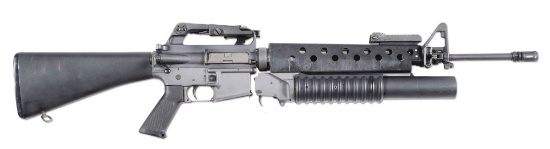 N) FANTASTIC UNFIRED COLT M16A1 MACHINE GUN WITH COLT M203 GRENADE LAUNCHER (FULLY TRANSFERABLE).