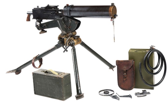 (N) RARE COLT MODEL OF 1919 WATER COOLED MACHINE GUN ON COLT COMMERCIAL TRIPOD (CURIO & RELIC).
