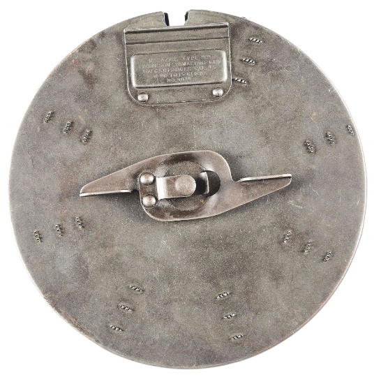 EXCEPTIONAL ORIGINAL MATCHING NUMBERED THOMPSON "C" 100 ROUND DRUM MAGAZINE.