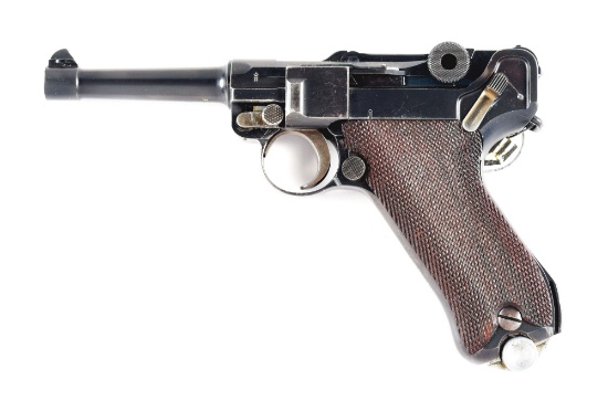 (C) DWM 1929 POLICE LUGER SEMI AUTOMATIC PISTOL.