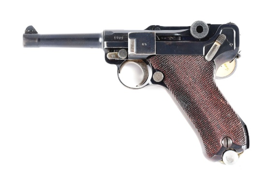 (C) 1936 MAUSER S/42 LUGER SEMI AUTOMATIC PISTOL.