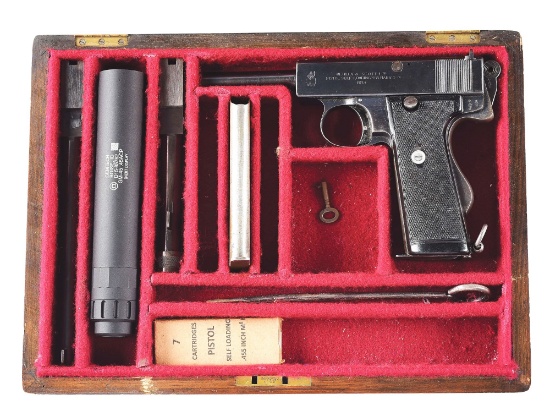 (C) A COOL WEBLEY MARK I .455 AUTOLOADER WITH ASSEMBLED KIT.