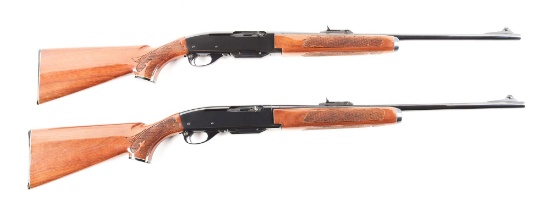 (C) LOT OF 2: REMINGTON MODEL 742 WOODSMATER SEMI-AUTOMATIC RIFLES PRESENTED TO ELMER KIETH AND NEAL