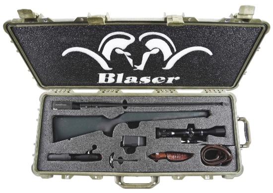 (M) BLASER R8 PROFESSIONAL PACKAGE IN .300 WIN MAG WITH CASE AND ACCESSORIES.