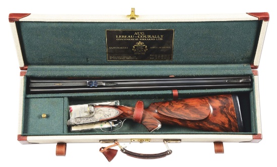 (M) LEBEAU COURALLY .470 NE DOUBLE RIFLE WITH CASE.
