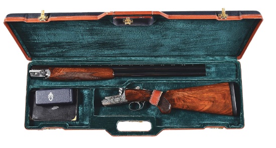 (M) FAMARS EXCALIBUR BL OVER/UNDER GAME GUN ENGRAVED BY DASSA WITH CASE.