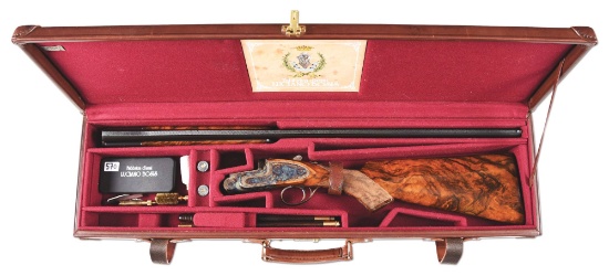 (M) LUCIANO BOSIS 20 GAUGE OVER/UNDER MICHAEL ANGELO SHOTGUN IN CASE.