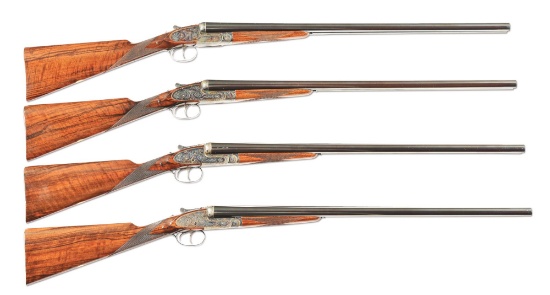 (M) SET OF 4: PURDEY SLE BEST SIDE BY SIDE SHOTGUNS.