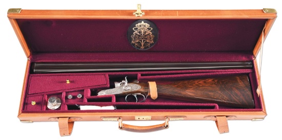(M) ELEGANT BERNARDELLI ENGRAVED SELF COCKING BERTUZZI HAMMER .410 BORE SIDE BY SIDE EJECTOR SHOTGUN