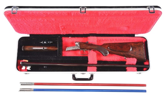 (C) HERMAN EICHORN & SON 16 GAUGE SIDE BY SIDE BOXLOCK SHOTGUN IN CASE WITH BRILEY 28 GAUGE DROP IN