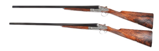 (M) MATCHED PAIR OF HOLLAND AND HOLLAND ROYAL SIDE BY SIDE 12 BORE SHOTGUNS IN CASE.