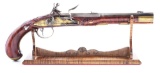 (A) FINE CONTEMPORARY FLINTLOCK KENTUCKY PISTOL BY PETER ALEXANDER DATED 1995.