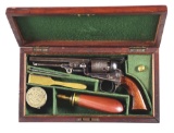 (A) LONDON CASED COLT MODEL 1849 POCKET PERCUSSION REVOLVER.