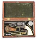 (A) CASED & ENGRAVED COLT MODEL 1849 SINGLE ACTION PERCUSSION REVOLVER.