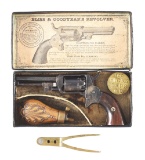 (A) RARE, BOXED MODEL, BLISS & GOODYEAR PERCUSSION POCKET REVOLVER.