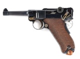 (C) DWM 1920 COMMERCIAL GRIP SAFETY LUGER SEMI AUTOMATIC PISTOL.