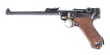 (C) DWM 1920 COMERCIAL ARTILLERY LUGER SEMI AUTOMATIC PISTOL.