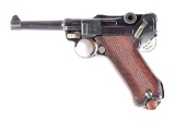 (C) REWORKED 1933 KL ERFURT LUGER SEMI AUTOMATIC PISTOL.