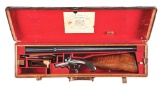 (A) JOHN RIGBY & CO. DOUBLE BARREL ROTARY UNDERLEVER HAMMER RIFLE WITH CASE.