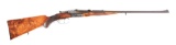 (C) VERY RARE ENGRAVED MERKEL SIDE BY SIDE DOUBLE RIFLE WITH RARE DOUBLE KERSTEN ACTION.