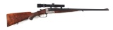 (C) PRE-WAR GERMAN SIDE BY SIDE CUSTOM DOUBLE RIFLE.