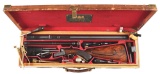 (A) EXEMPLARY DANIEL FRASER .360 EXPRESS DOUBLE RIFLE WITH CASE, NUMEROUS ACCESSORIES, AND COP