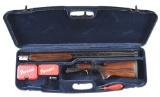 (M) CASED PERAZZI MX8 12 BORE OVER-UNDER SHOTGUN WITH BRILEY CHOKES.