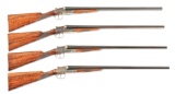 (M) SET OF 4: PURDEY SLE BEST SIDE BY SIDE SHOTGUNS.