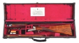 (C) CASED CHURCHILL XXV 12 BORE SXS SHOTGUN.